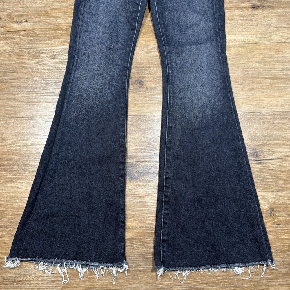 Mother Jeans Womens 24 The Weekender Fray Flare Thunder Road Denim Stretch - Picture 2 of 13